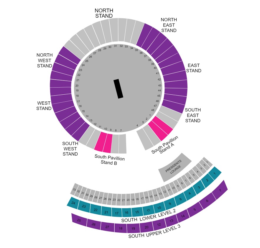 MCA Stadium Pune Seating Chart