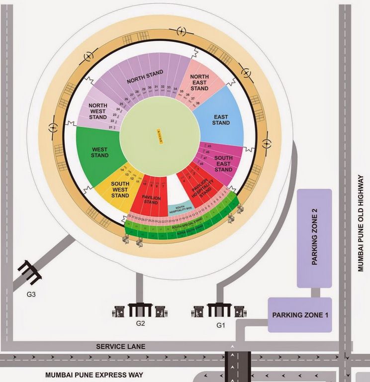 Pune Cricket Stadium Seating Arrangement