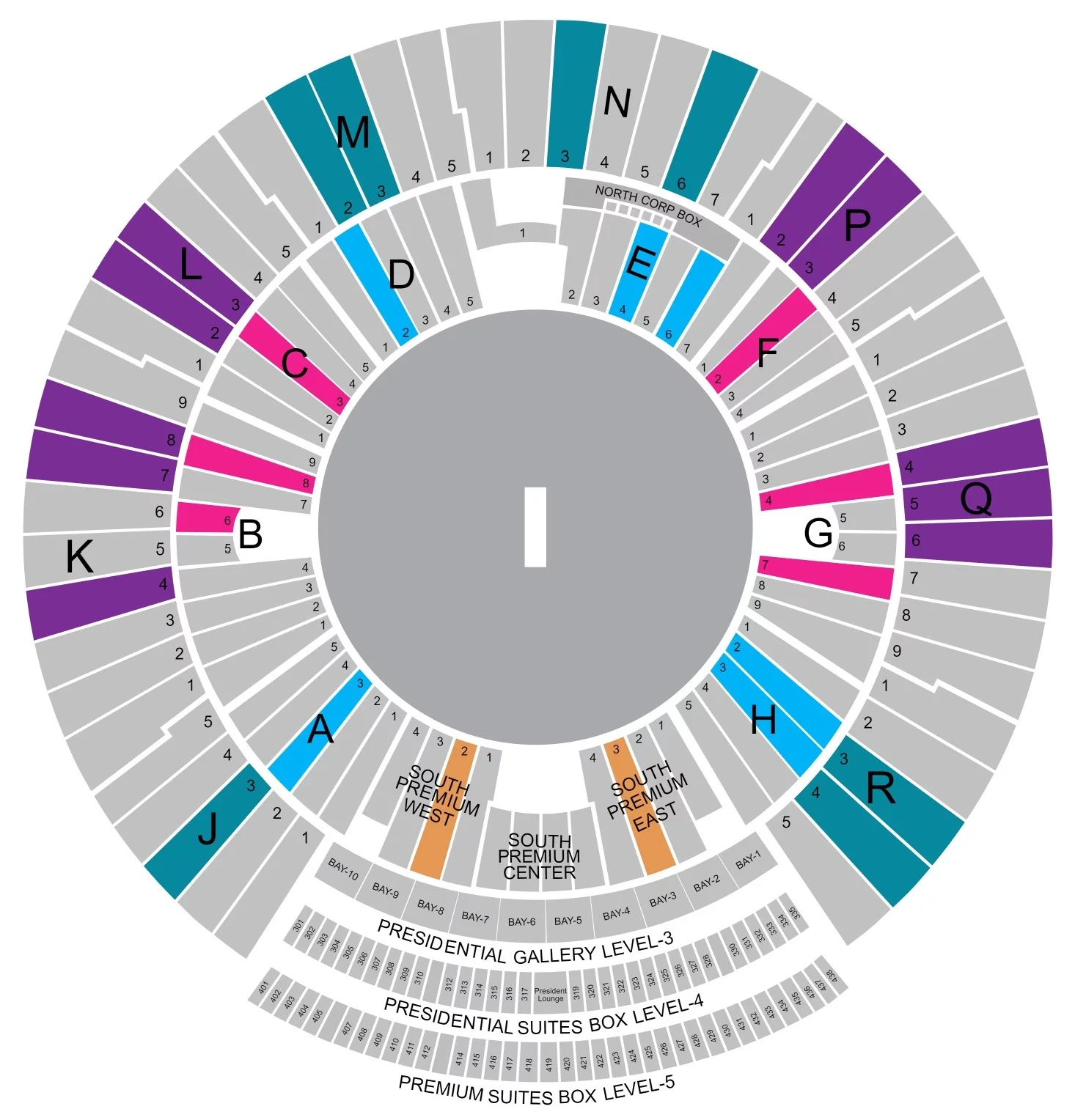 Narendra Modi Stadium Seating plan